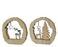 Decoris Object met rendier mdf 14,5cm