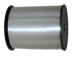 Cadeaulint/sierlint in de kleur zilver 5 mm x 500 meter