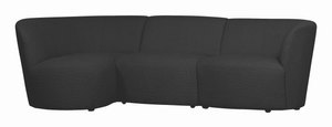WOOOD 3-zits Loungebank 'Coco' Links, Bouclé, kleur Donkergrijs