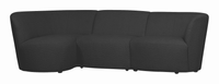 WOOOD 3-zits Loungebank 'Coco' Links, Bouclé, kleur Donkergrijs