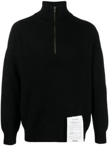 Ballantyne pull en cachemire à col zippé - Noir