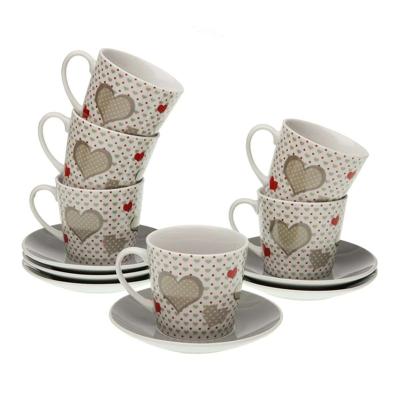 Set van Kopje met Schotel Versa Sweet Porselein 9 x 14 x 14 cm 10,5 x 8 x 6 cm 14 x 14 x 2 cm