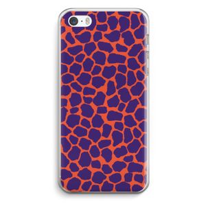 Purple Giraffe: iPhone 5 / 5S / SE Transparant Hoesje