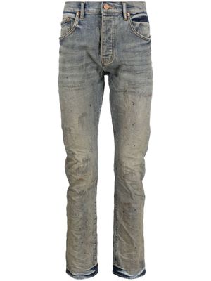Purple Brand jean slim à effet usé - Bleu