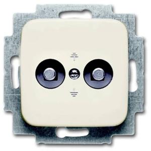 Busch-Jaeger 2CKA002495A0026 Afdekking 2-voudig Parel-wit, Crème-wit 1 stuk(s)