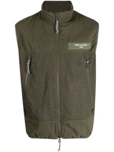Comme des Garçons Homme gilet zippé à patch logo - Vert