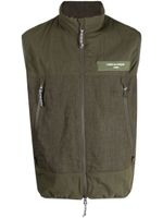Comme des Garçons Homme gilet zippé à patch logo - Vert