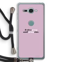 uzelf graag zien: Sony Xperia XZ2 Compact Transparant Hoesje met koord
