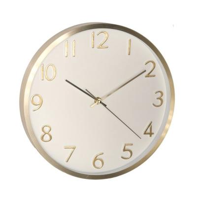 Gerimport Wandklok Claudio - goudkleurig - metaal - D30 cm - klok