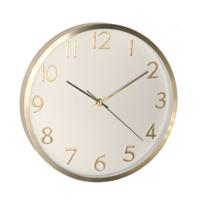 Gerimport Wandklok Claudio - goudkleurig - metaal - D30 cm - klok