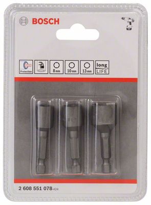 Bosch Accessoires 3-delige dopsleutelpack 3st - 2608551078