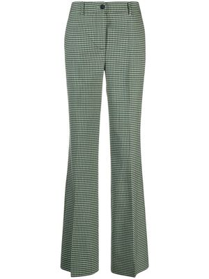 P.A.R.O.S.H. pantalon évasé Lioned à carreaux vichy - Vert