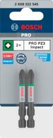 Bosch Accessoires PRO Pozidriv slagschroefbit | PZ3 | 55 mm | 2 stuks - 2608522545