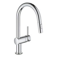 GROHE Minta Touch Keukenkraan - draaibare/uittrekbare uitloop - 2 straalsoorten - chroom 31358002