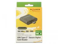 DeLOCK 91498 geheugenkaartlezer USB 3.2 Gen 1 (3.1 Gen 1) Type-C Zwart - thumbnail