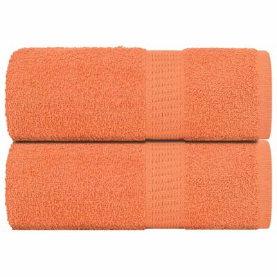 VidaXL Gastendoekjes 2 st 30x50 cm 360 g/m² 100% katoen oranje