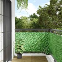 VidaXL Balkonscherm plantpatroon 500x90 cm pvc groen