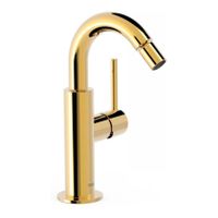 Bidetkraan Tres Study | Opbouw | Mengkraan | 1-hendel | Rond | 24k Goud glans