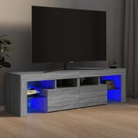 Tv-meubel met LED-verlichting 140x36,5x40 cm grijs sonoma eiken - thumbnail