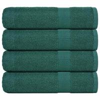VidaXL Douchehanddoeken 4 st 70x140 cm 360 g/m² 100% katoen groen