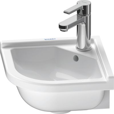 Duravit Starck 3 hoekfontein 44x38.5cm WonderGliss wit Duravit Starck 3 hoekfontein 44x38.5cm WonderGliss wit