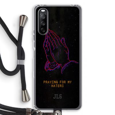 Praying For My Haters: Sony Sony Xperia 10 III Transparant Hoesje met koord