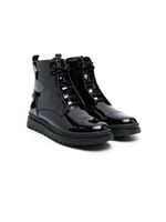 Geox Kids bottines Gillyjaw à effet de brillance - Noir