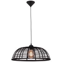 Brilliant Zwarte rotan hanglampCrosstown Ø 48cm - 99190/76
