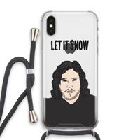 Let It Snow: iPhone XS Transparant Hoesje met koord