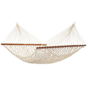 'Rope' Natura XXL Hangmat - 160 kg - Wit / Ecru - Mexicaans, Spreidstang, Weerbestendig - Tropilex