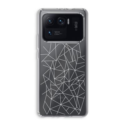 Geometrische lijnen wit: Xiaomi Mi 11 Ultra Transparant Hoesje
