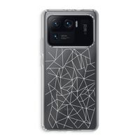 Geometrische lijnen wit: Xiaomi Mi 11 Ultra Transparant Hoesje
