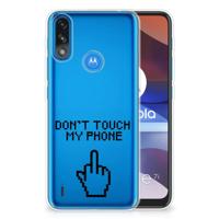 Motorola Moto E7/E7i Power Silicone-hoesje Finger Don't Touch My Phone
