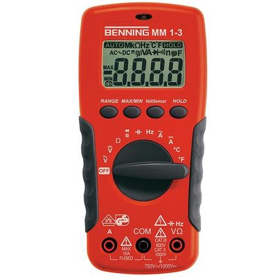 Benning MM 1-3 Digitale Multimeter Cat III 600V 1000VDC / 750VAC