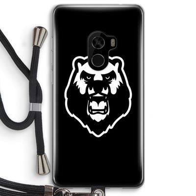 Angry Bear (black): Xiaomi Mi Mix 2 Transparant Hoesje met koord