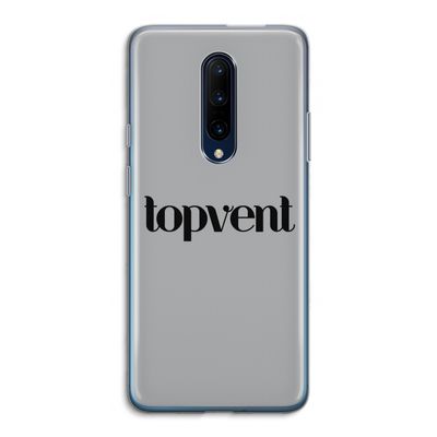 Topvent Grijs Zwart: OnePlus 7 Pro Transparant Hoesje