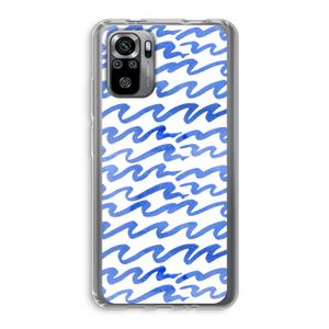 Blauwe golven: Xiaomi Redmi Note 10S Transparant Hoesje