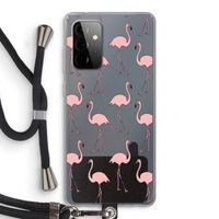 Anything Flamingoes: Samsung Galaxy A72 5G Transparant Hoesje met koord