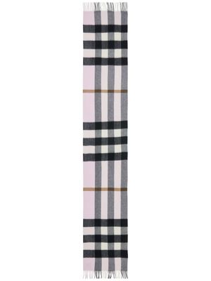 Burberry écharpe en cachemire à carreaux - Rose