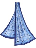 ETRO paisley-print silk scarf - Bleu