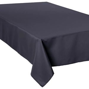 Tafelkleed rechthoekig 300 x 150 cm donker grijs polyester