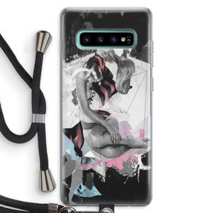Camouflage de sommeil: Samsung Galaxy S10 Plus Transparant Hoesje met koord