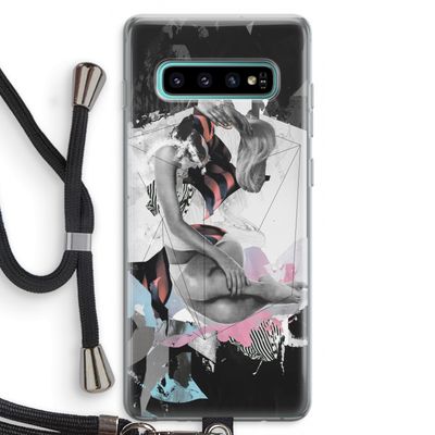 Camouflage de sommeil: Samsung Galaxy S10 Plus Transparant Hoesje met koord