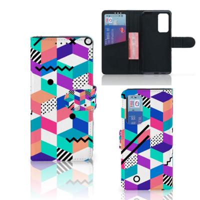 Huawei P40 | Book Case | Blokken Kleurrijk