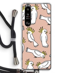 Papegaai: Sony Xperia 1 III Transparant Hoesje met koord