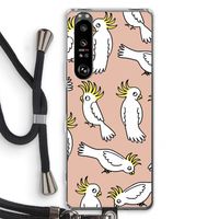 Papegaai: Sony Xperia 1 III Transparant Hoesje met koord