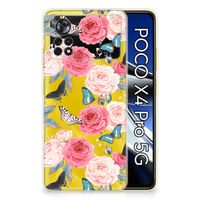 Xiaomi Poco X4 Pro 5G TPU Case Butterfly Roses