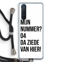 Da ziede van hier: Sony Xperia 5 II Transparant Hoesje met koord Da ziede van hier: Sony Xperia 5 II Transparant Hoesje met koord
