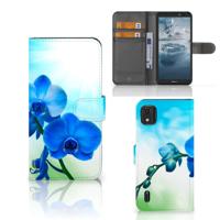 Nokia C2 2nd Edition Hoesje Orchidee Blauw - Cadeau voor je Moeder