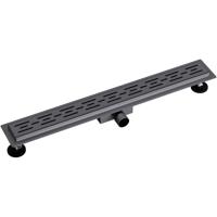 Douchegoot 100cm Gunmetal Grijs RVS met Vloerflens